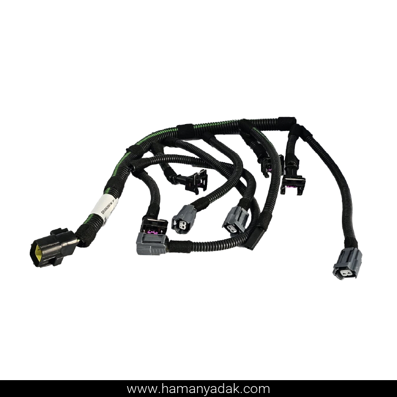 دسته سیم سوزن انژکتور (منیفولد) سمند EF7 موتور ملی سوکت بیضی (کد IK00098080) برند دناکو