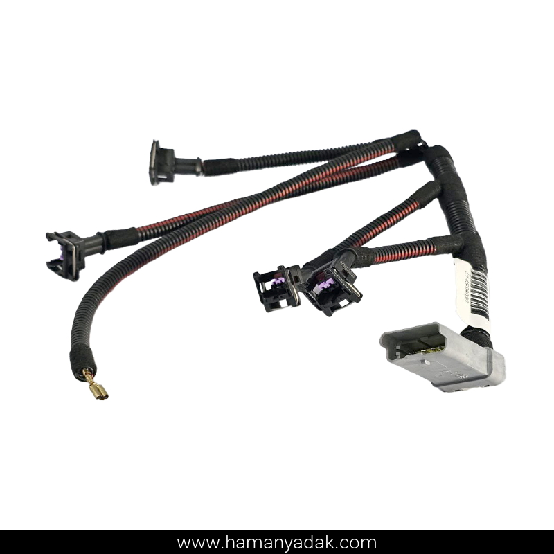 دسته سیم سوزن انژکتور (منیفولد) سمند EF7 سوکت مربع (کد K914569268) برند دناکو
