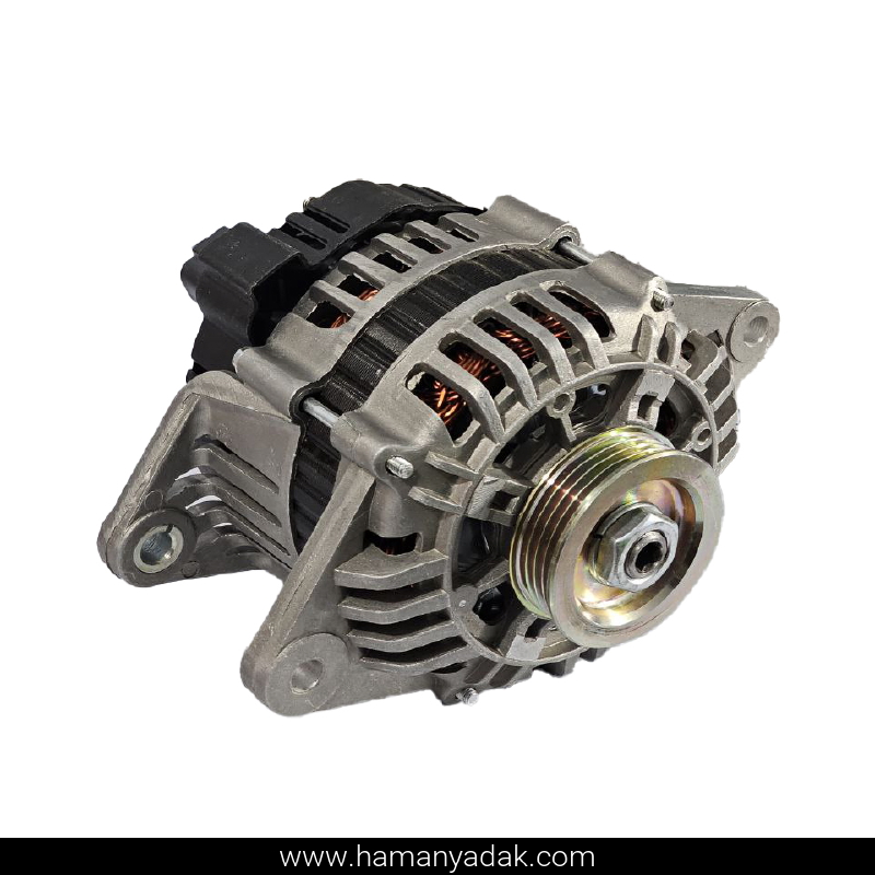 دینام مزدا 2000 90 آمپر پولی 4 شیار برند فنام