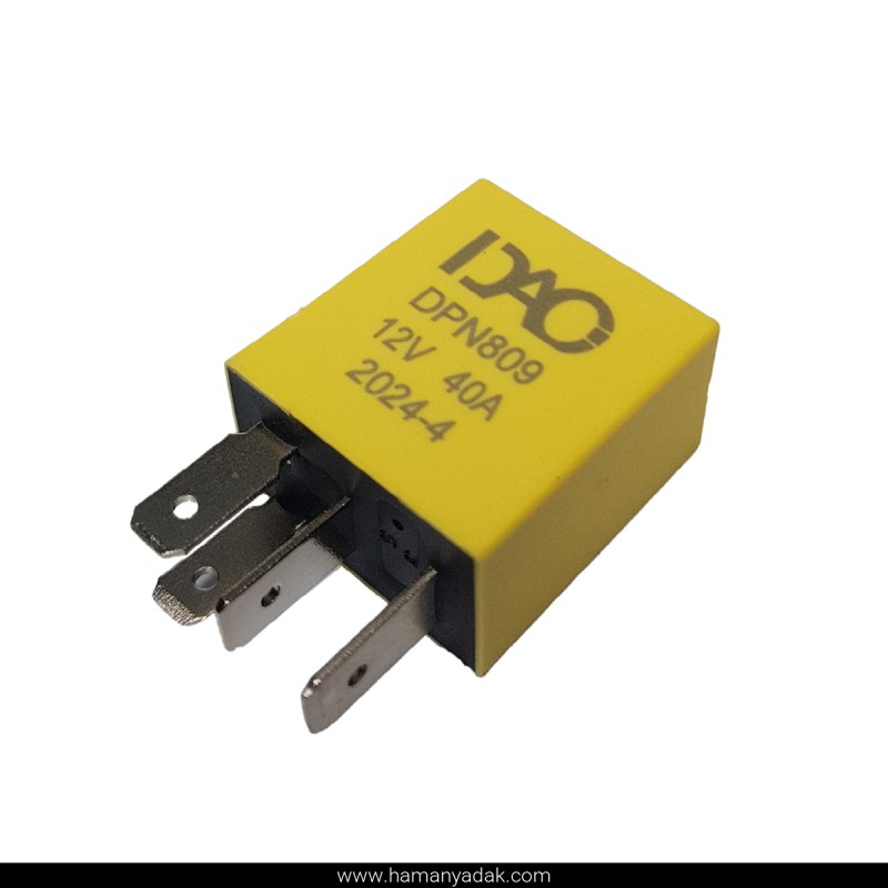 میکرو رله 4 فیش زرد 40 آمپر برند دیاکو (کد 809)