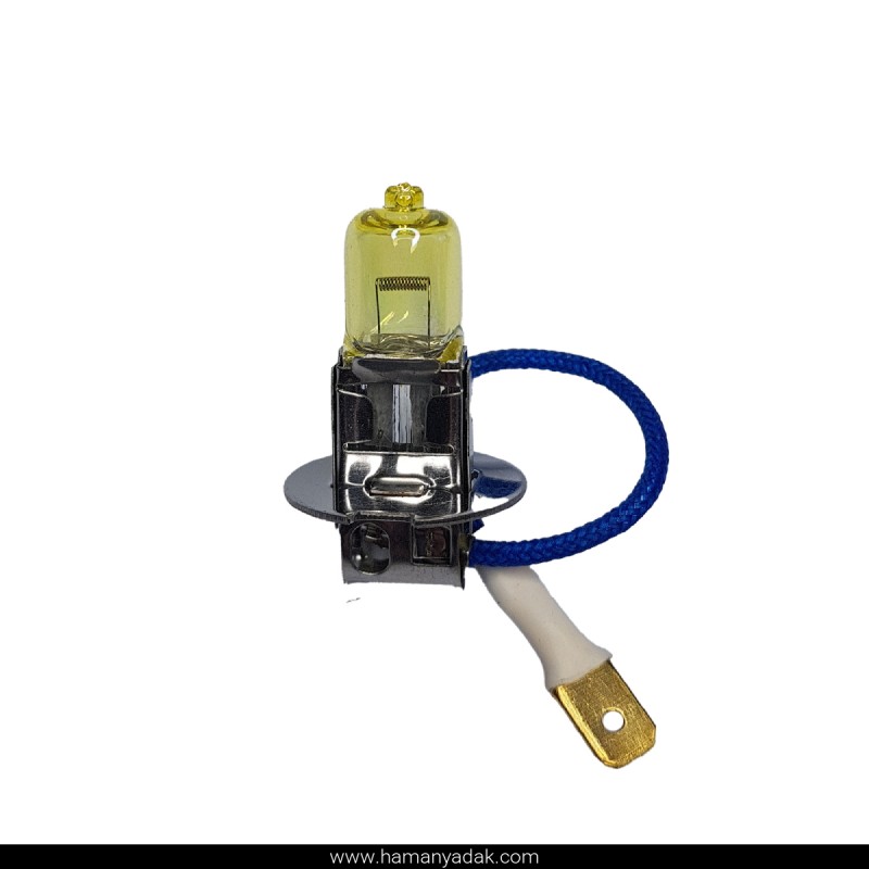 لامپ H3 سیم دار 12 ولت 100 وات زرد برند LKK