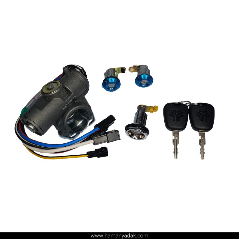 مجموعه کامل قفل و سوئیچ پراید 131 مدل ایموبلایزر برند نصیر لوازم