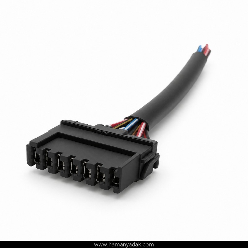 سوکت 7 فیش مادگی قفل  روی درب پژو برند +BBZ