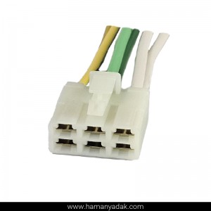 سوکت 6 فیش مادگی خطر عقب پراید برند +BBZ