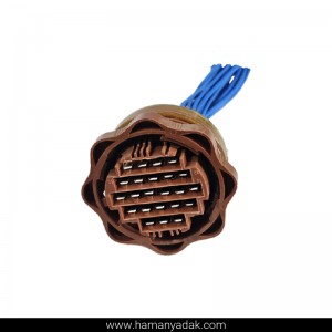 سوکت تخم مرغی قهوه ای فلکه دار برند +BBZ