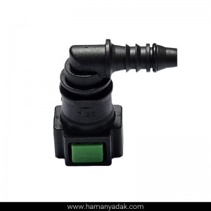 سوکت صافی بنزین 90 درجه سبز برند +BBZ (کد 120)