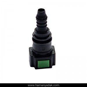 سوکت صافی بنزین سر صاف سبز مدل 1 برند +BBZ (کد 107)