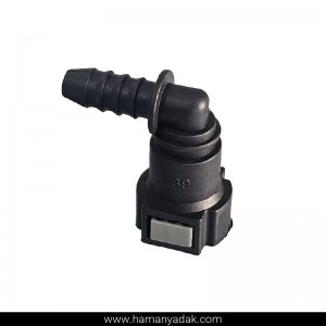 سوکت صافی بنزین سمند EF7 طوسی 90 درجه برند +BBZ (کد 121)