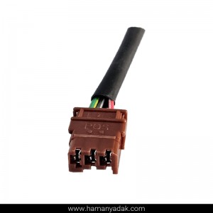 سوکت 3 فیش پمپ درب پژو 405 قهوه ای برند +BBZ