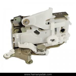 قفل مکانیکی درب عقب چپ پژو 405 و سمند (طرح جدید) برند متک