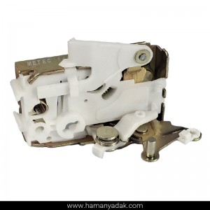 قفل مکانیکی درب عقب راست پژو 405 و سمند (طرح جدید) برند متک