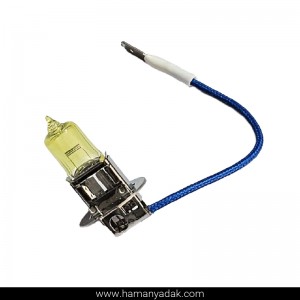 لامپ H3 سیم دار 12 ولت 100 وات زرد برند G.T.Ph