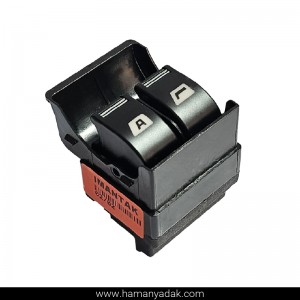 کلید شیشه بالابر اتو پژو SLX دو پل نور نارنجی برند ایمن تک