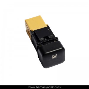کلید قفل کن شیشه های عقب پژو 206 سوکت زرد برند هیرکان