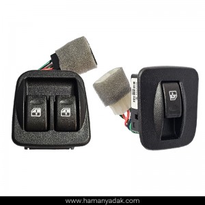 کلید شیشه بالابر پراید 131 و 132 جفتی برند ایمن تک