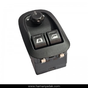 کلید شیشه بالابر اتو پژو 206 تیپ 5 جدید تک سوکت برند هیرکان