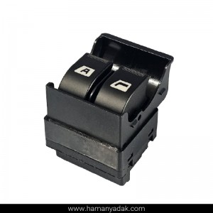 کلید شیشه بالابر اتو پژو پارس دو پل نور سفید برند هیرکان