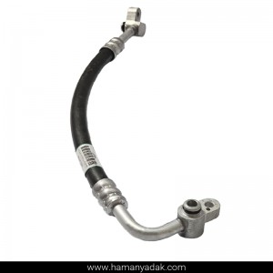 شیلنگ کولر رفت فشار بالا کوتاه دو سر گلابی پراید (کد SH10) برند والافن