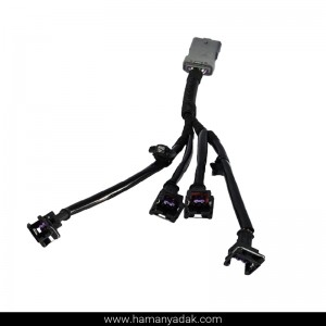 دسته سیم سوزن انژکتور (منیفولد) پژو 206 و رانا طوسی سوکت مربع برند HPERIN