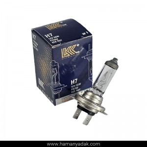لامپ H7 دو خار 12 ولت 55 وات برند LKK