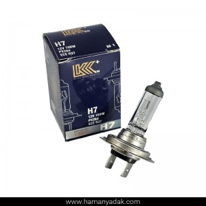 لامپ H7 دو خار 12 ولت 100 وات برند LKK