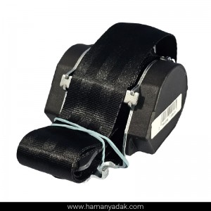 کمربند ایمنی جلو چپ پژو 405 مشکی ساده برند هیرکان