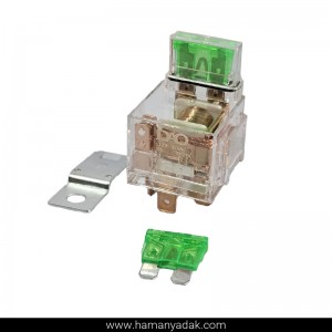 رله 5 فیش شیشه ای فیوز دار 80 آمپر 2 پلاتین برند دیاکو