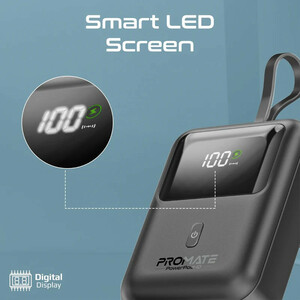 پاوربانک پرومیت مدل POWERPOD-10 - همه چی بازارBLK ظرفیت ۱۰۰۰۰ میلی‌آمپرساعت - همه چی بازار