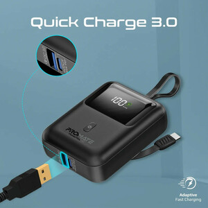 پاوربانک پرومیت POWERPOD-10 - همه چی بازارBLK ظرفیت ۱۰۰۰۰ میلی‌آمپرساعت - همه چی بازار