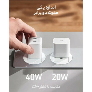 مشخصات  شارژر 40 وات انکر مدل A2038 - همه چی بازار