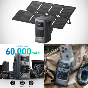 پاوراستیشن و نیروگاه همراه انکر مدل Anker SOLIX C200 DC Power Bank Station 192Wh 60K A1727