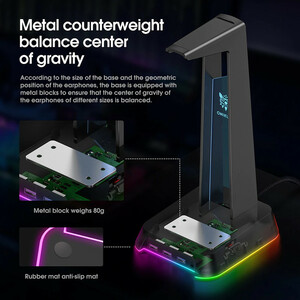 پایه نگهدارنده هدفون گیمینگ اونیکوما مدل ST2 RGB