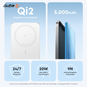 پاوربانک انکر مدل A1665 ظرفیت 5000 میلی آمپر ساعت توان 15 وات