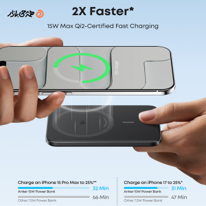 پاوربانک انکر مدل A1665 ظرفیت 5000 میلی آمپر ساعت توان 15 وات