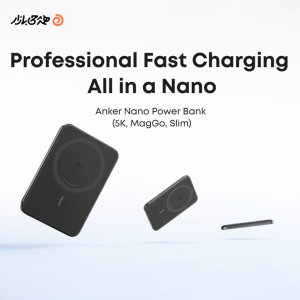 پاوربانک اسلیم انکر مدل A1665 ظرفیت 5000 میلی آمپر ساعت توان 15 وات