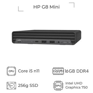 کامپیوتر کوچک اچ‌ پی HP EliteDesk 800 G8 Mini مدل Core i5 نسل 11