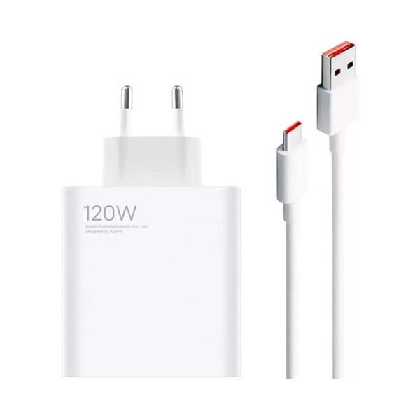 شارژر دیواری شیائومی مدل 120 وات به همراه کابل تبدیل USB-C