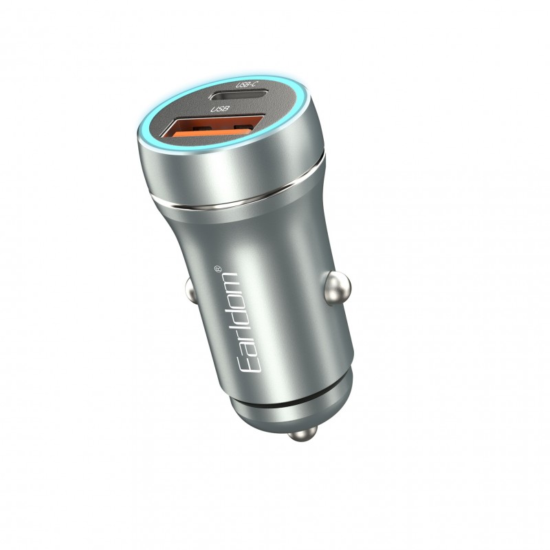 شارژر فندکی فست شارژ ماشین تایپ سی 30 وات ارلدام ES-CC29