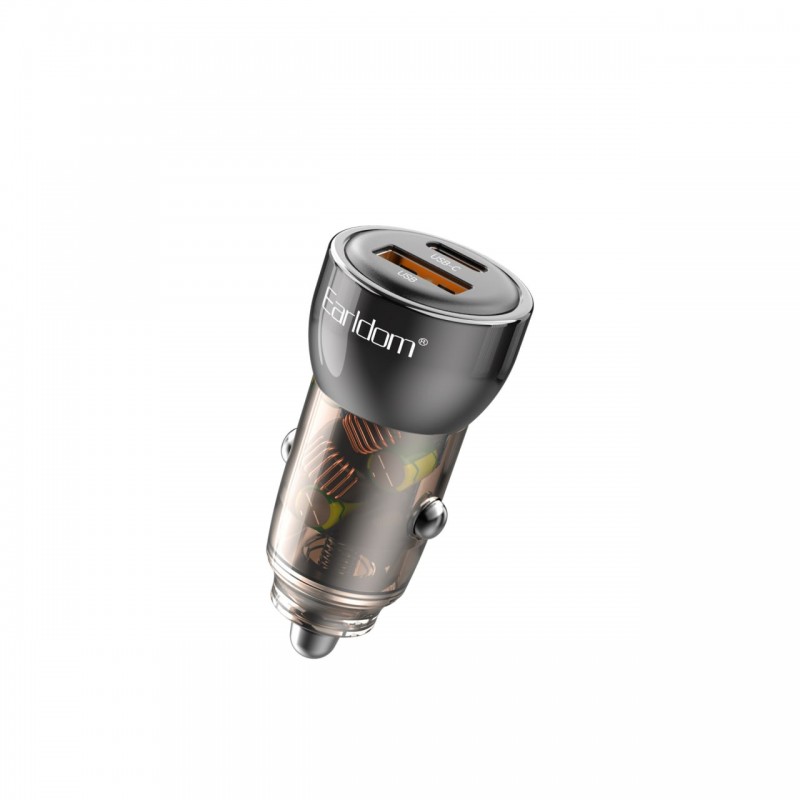 شارژر فندکی فست شارژ ماشین تایپ سی 30 وات ارلدام ES-CC31