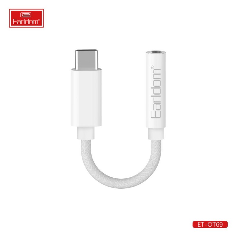 مبدل تایپ سی ( USB-C ) به جک 3.5 میلی متری ارلدام مدل ET-OT69