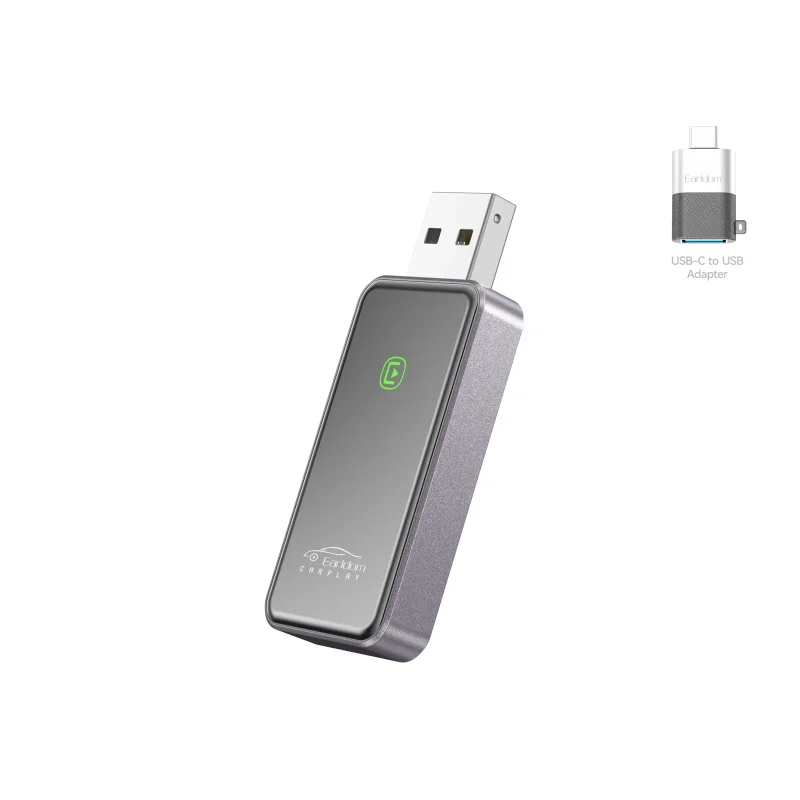 کارپلی (CarPlay) وایرلس خودرو ارلدام مدل ET-CP02 به همراه تبدیل USB به USB-C