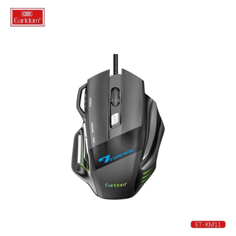 ماوس گیمینگ سیمی ارلدام نورپردازی RGB مدل ET-KM11