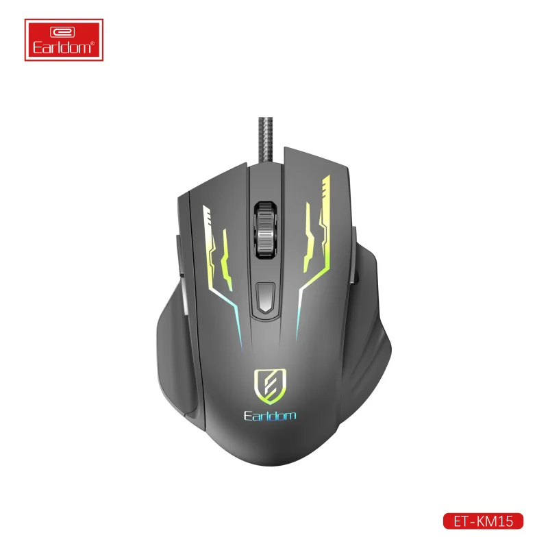 ماوس گیمینگ سیمی ارلدام نورپردازی RGB مدل ET-KM15