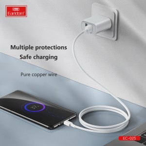 کابل تبدیل USB به لایتنینگ ارلدام مدل EC-025i طول 1 متر