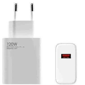 شارژر دیواری شیائومی مدل 120 وات به همراه کابل تبدیل USB-C