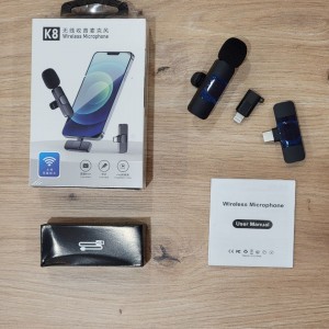 میکروفن بیسیم یقه ای k8 تایپ سی و لایتنینگ