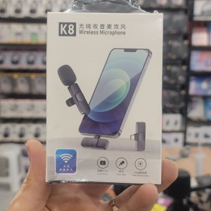 میکروفن بیسیم یقه ای k8 تایپ سی و لایتنینگ