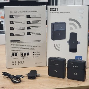 میکروفن یقه ای وایرلس دار مدل SX31 دو کاربره
