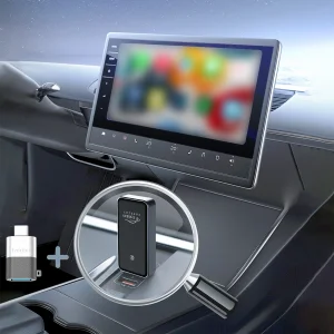 اندروید اتو (Android Auto) و کارپلی (CarPlay) وایرلس خودرو ارلدام مدل ET-CP02 به همراه تبدیل USB به USB-C