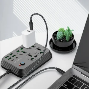 چندراهی برق هوشمند ارلدام مدل ES-SC25 با کابل ۲ متری و ۴ خروجی